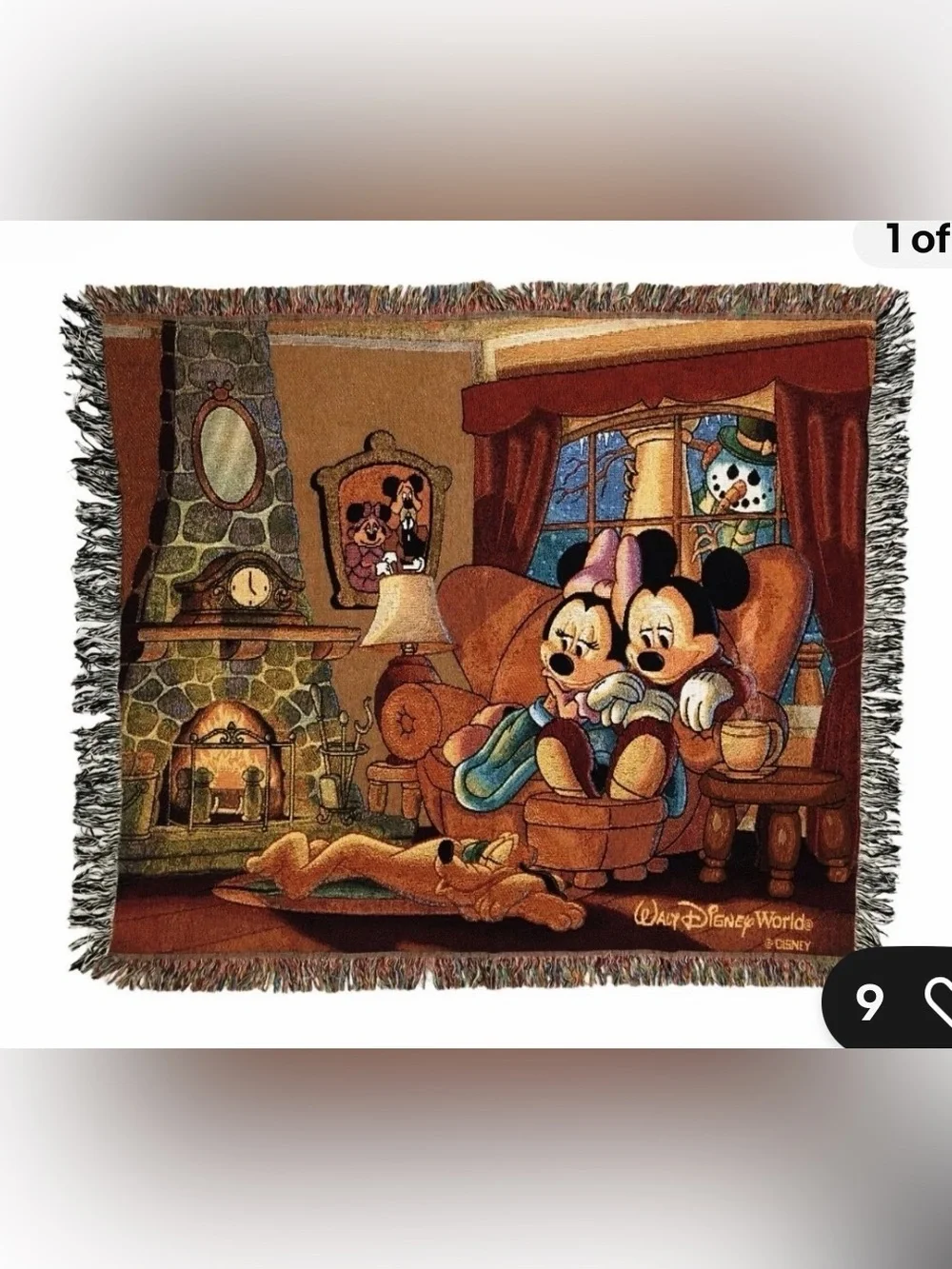 Walt Disney World Mickey & Minnie Cozy Throw Blanket